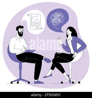 concept for psychotherapy session Stock Vector