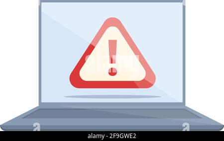 Detect malware laptop icon. Cartoon of Detect malware laptop vector icon for web design isolated on white background Stock Vector