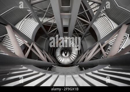 Stairs at the subway station Reinoldikirche, Dortmund, Ruhr area, North Rhine-Westphalia, Germany Stock Photo