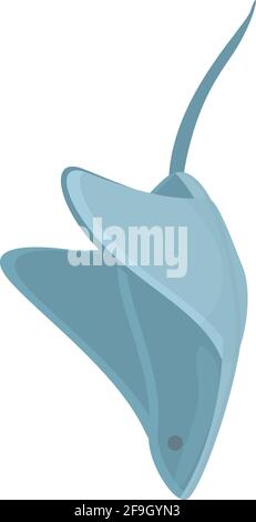 Sea stingray icon. Cartoon of Sea stingray vector icon for web design isolated on white background Stock Vector