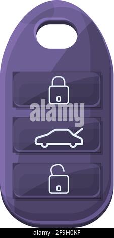 Alarm smart car key icon. Cartoon of Alarm smart car key vector icon for web design isolated on white background Stock Vector
