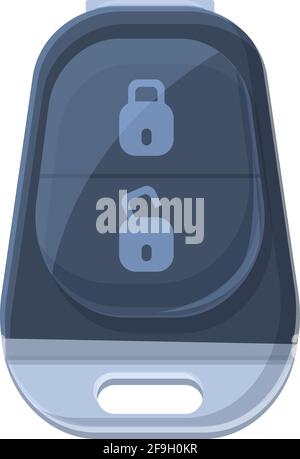 Plastic smart car key icon. Cartoon of Plastic smart car key vector icon for web design isolated on white background Stock Vector