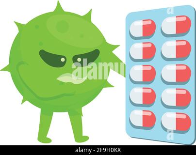 Antibiotic resistance icon. Cartoon of Antibiotic resistance vector icon for web design isolated on white background Stock Vector