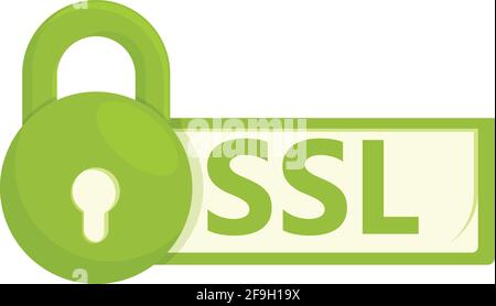 Virus ssl certificate icon. Cartoon of Virus ssl certificate vector icon for web design isolated on white background Stock Vector