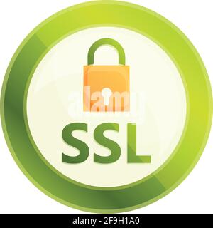 Payment ssl certificate icon. Cartoon of Payment ssl certificate vector icon for web design isolated on white background Stock Vector