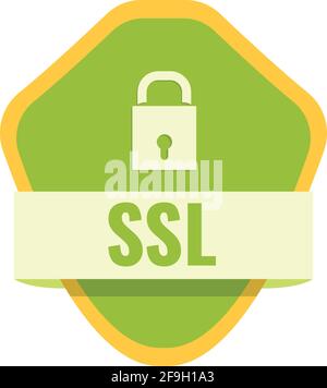 Ssl certificate icon. Cartoon of Ssl certificate vector icon for web design isolated on white background Stock Vector