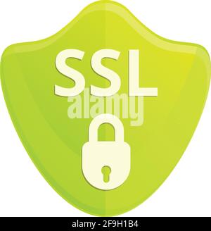 Https ssl certificate icon. Cartoon of Https ssl certificate vector icon for web design isolated on white background Stock Vector