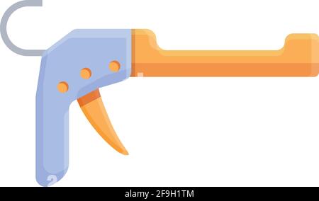 Carpenter silicone caulk gun icon. Cartoon of Carpenter silicone caulk gun vector icon for web design isolated on white background Stock Vector