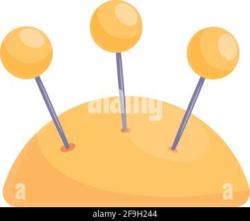 Needle pillow icon. Cartoon of Needle pillow vector icon for web design isolated on white background Stock Vector