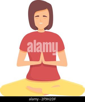 Ayurvedic meditation icon. Cartoon of Ayurvedic meditation vector icon for web design isolated on white background Stock Vector