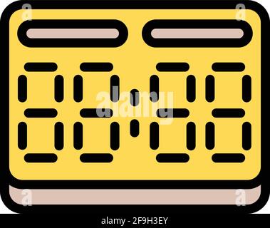 Basketball score board icon. Outline Basketball score board vector icon for web design isolated on white background Stock Vector