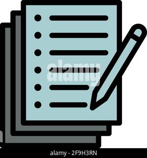 Film script icon. Outline Film script vector icon for web design isolated on white background Stock Vector