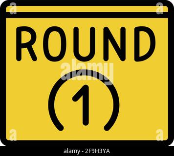 Boxing round icon. Outline Boxing round vector icon for web design isolated on white background Stock Vector