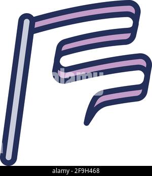 Gymnastics ribbon stick icon outline style Vector Image