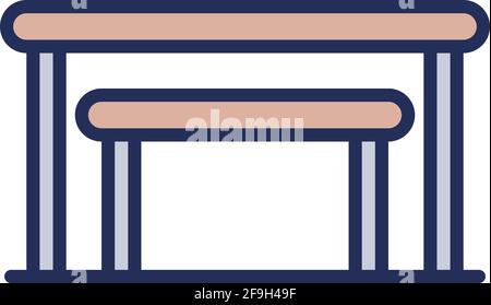 Sport uneven bars icon. Outline Sport uneven bars vector icon for web design isolated on white background Stock Vector