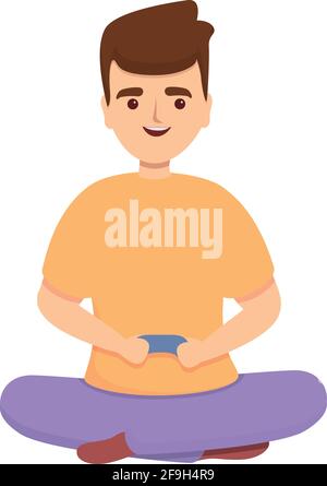 Calm video games play icon. Cartoon of Calm video games play vector icon for web design isolated on white background Stock Vector