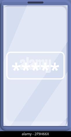 Cipher smartphone icon. Cartoon of Cipher smartphone vector icon for web design isolated on white background Stock Vector