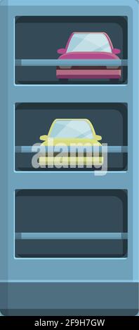 Storey parking icon. Cartoon of Storey parking vector icon for web design isolated on white background Stock Vector