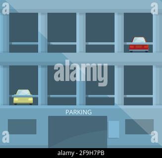 Paid parking building icon. Cartoon of Paid parking building vector icon for web design isolated on white background Stock Vector