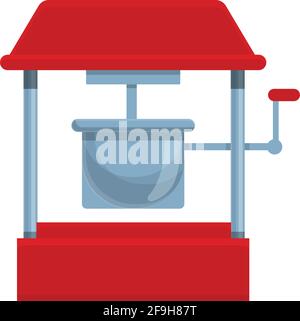 Popcorn fairground icon. Cartoon of Popcorn fairground vector icon for web design isolated on white background Stock Vector