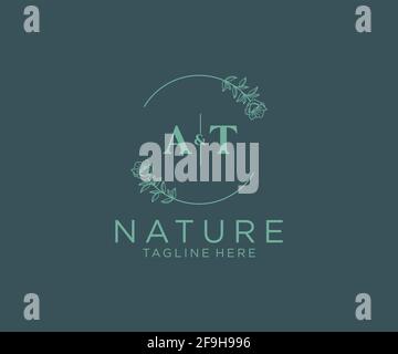 DO letters Botanical feminine logo template floral, editable premade ...