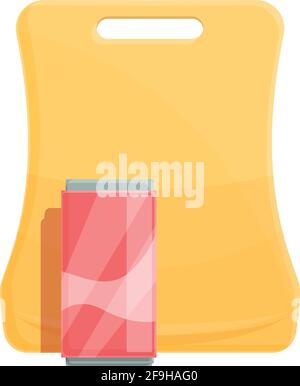 School breakfast soda tin icon. Cartoon of School breakfast soda tin vector icon for web design isolated on white background Stock Vector
