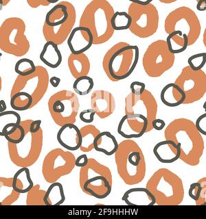 Abstract animal print, circles and geometry vector Stock Vector