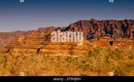 Orange conglomerate domes of the Bungle Bungle Range, Purnululu National Park, Western Australia Stock Photo