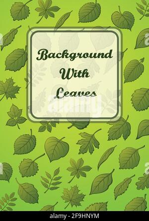 Background with Leaves Stock Vector
