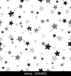 Sharp Stars Pattern Seamless abstract pattern with little sharp black stars on white ...