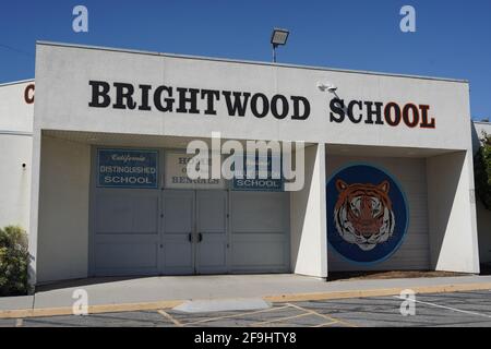 A general view of Brightwood Elementary School, Sunday, April 19, 2021, in Monterey Park, Calif. Stock Photo
