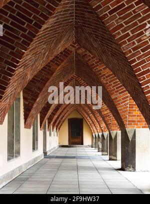 cross vault archway corridor on an old building Stock Photo