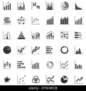 Business graph graphic icon. Linear growth chart finance vector. Statistic abstract symbol. 320x320 pixels. Stock Vector