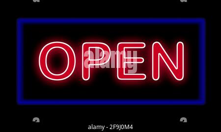 Open sign. Stock Photo