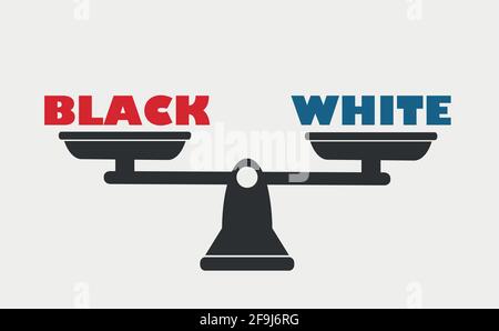 Stop racism. Black lives matter. We are equal. No racism concept. Flat style. Different skin colors. Vector illustration. Isolated on white Stock Vector