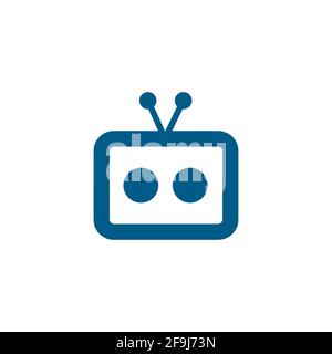 Radio Blue Icon On White Background. Blue Flat Style Vector Illustration. Stock Vector