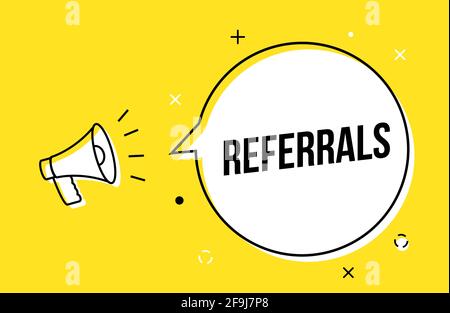Referral spread icon friend customer icon review marketing referral megaphone Stock Vector