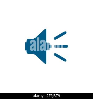 Sound Blue Icon On White Background. Blue Flat Style Vector Illustration. Stock Vector