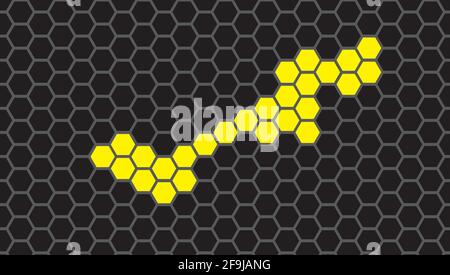 Abstract vector hexagonal geometry background Stock Vector