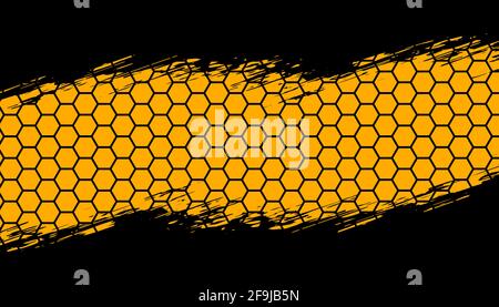 abstract black yellow grunge background Stock Vector