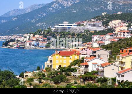 Neum resort town on Adriatic sea is the only coastal city in Bosnia and Herzegovina Stock Photo