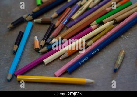 Colored pencils Stock Photo