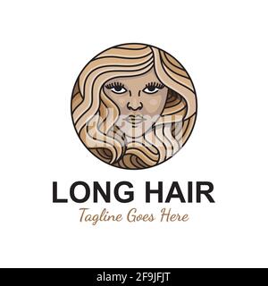 logo design hair salon beauty modern vector Stock Vector