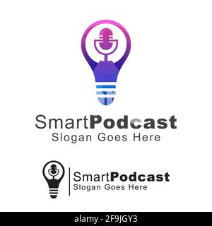 logo design light smart prodcast vector Stock Vector