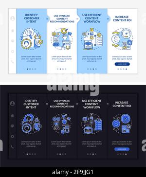 Smart content tips onboarding vector template Stock Vector