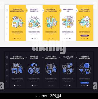 User behaviour analytics onboarding vector template Stock Vector