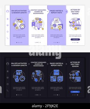 User behaviour analysis onboarding vector template Stock Vector