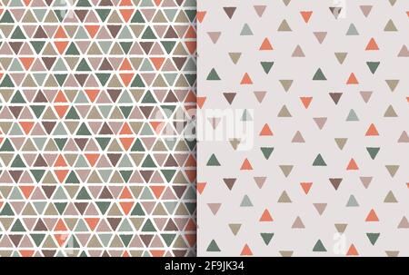 Triangle hand made seamless pattern. Vector illustration Stock Vector