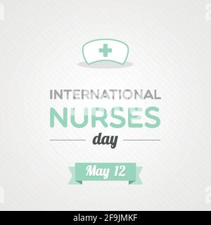 International Nurses Day. May 12. Vector illustration, flat design Stock Vector