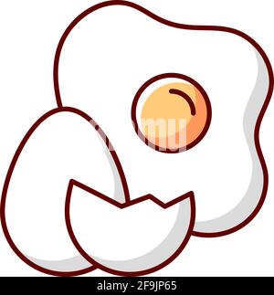 Eggs RGB color icon Stock Vector